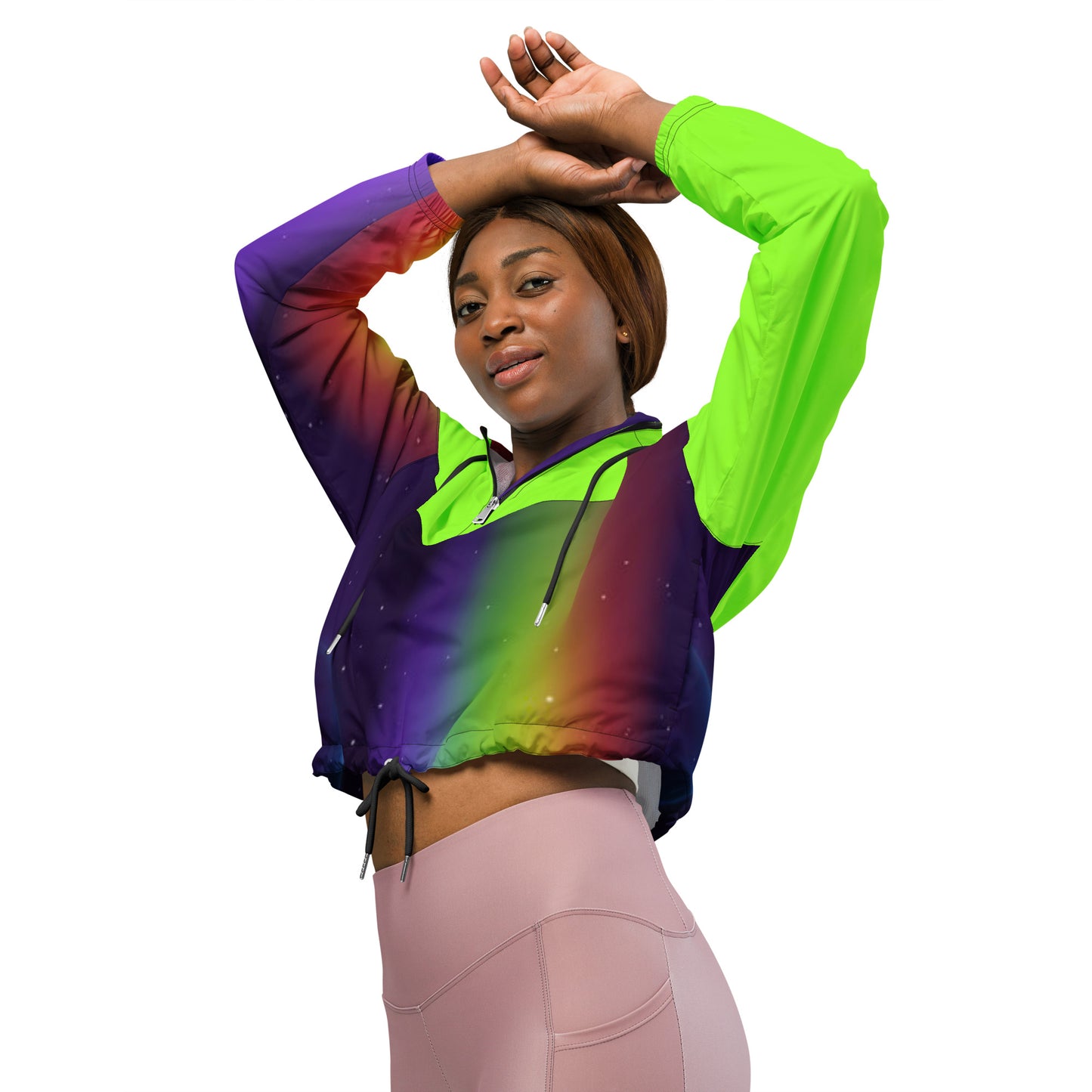 SUPA RAINBOW Women’s cropped windbreaker