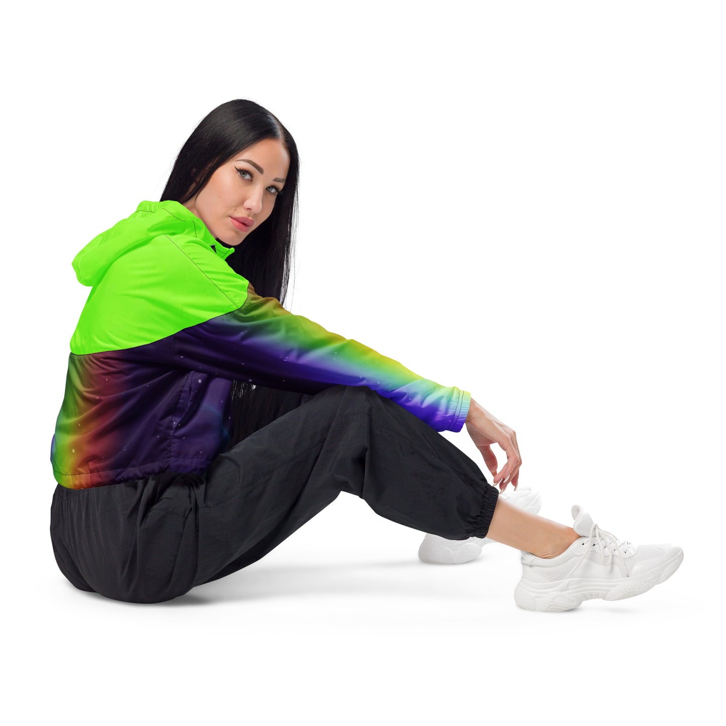 SUPA RAINBOW Women’s cropped windbreaker
