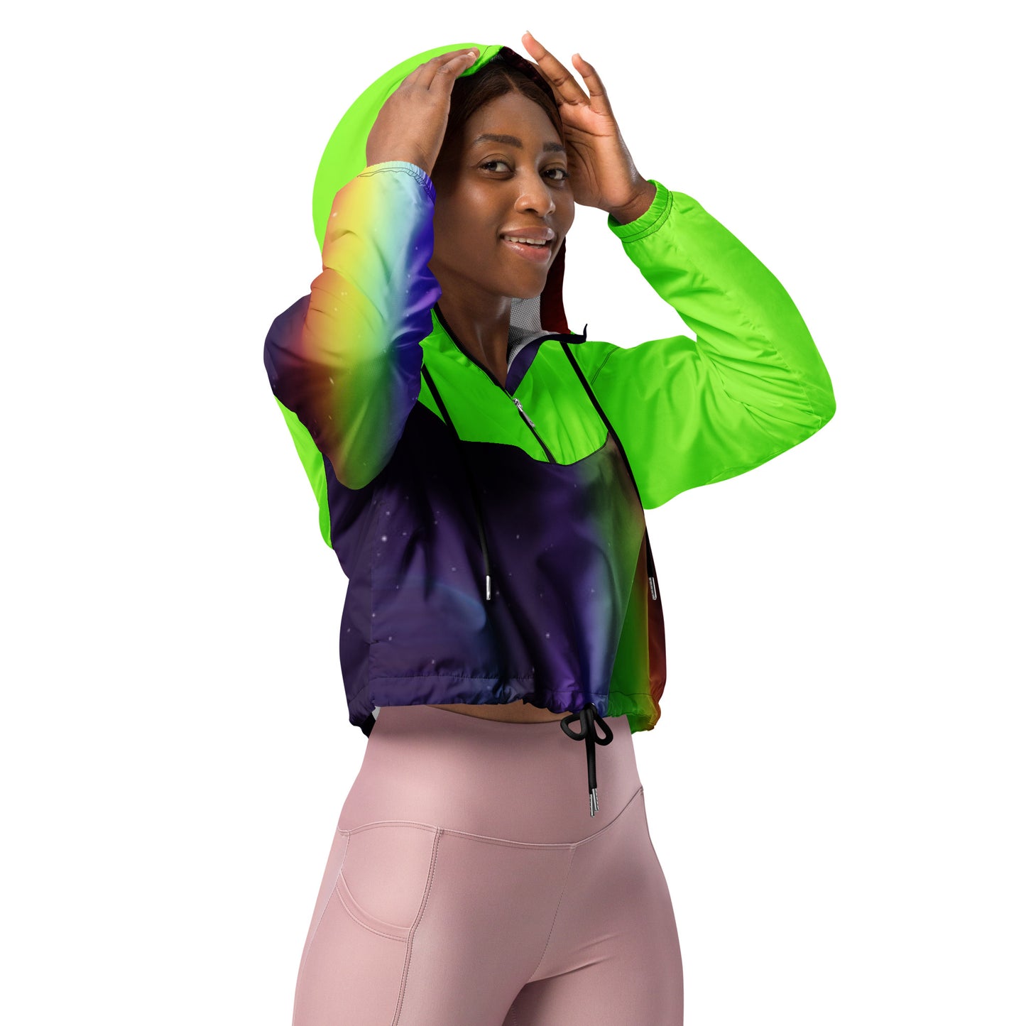 SUPA RAINBOW Women’s cropped windbreaker