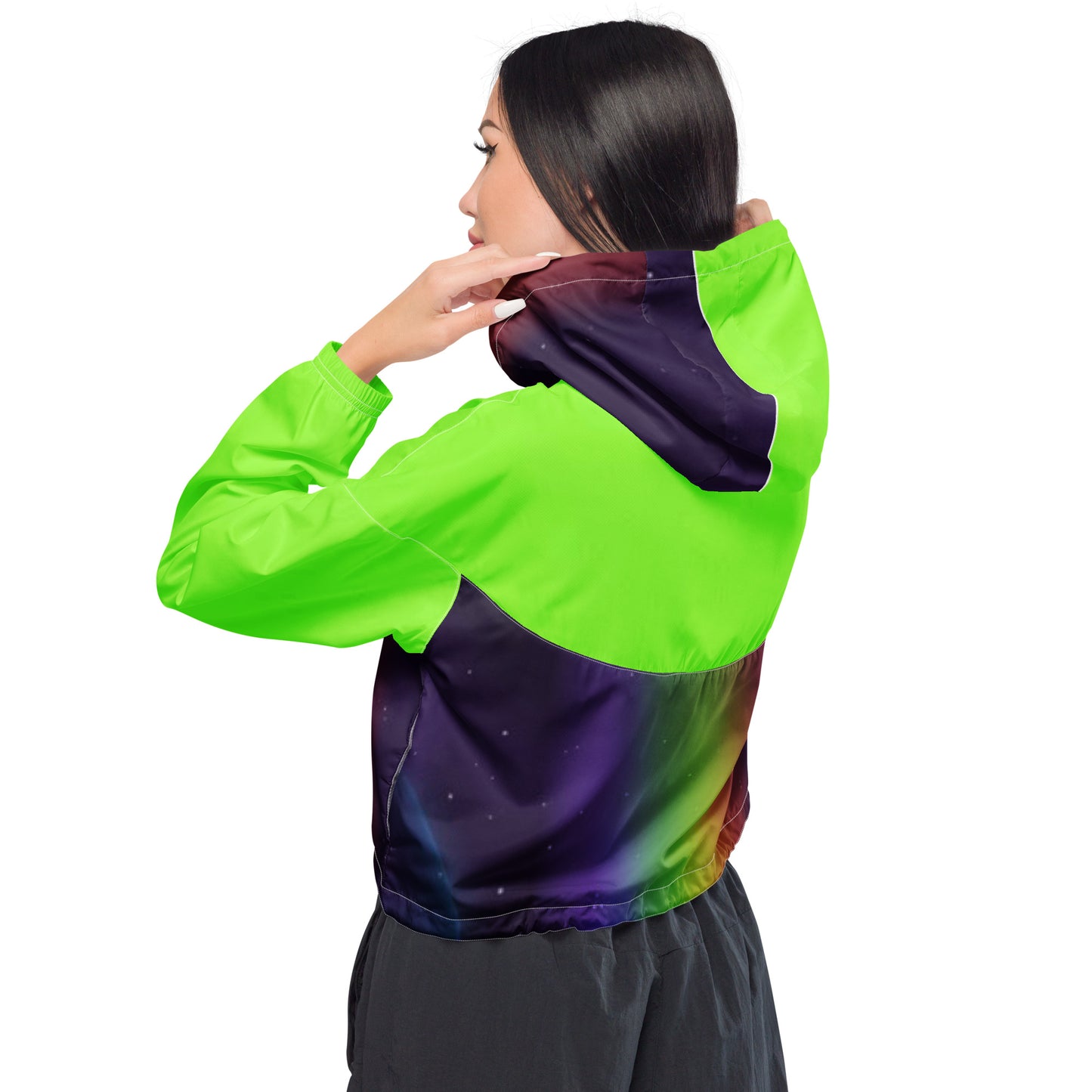 SUPA RAINBOW Women’s cropped windbreaker