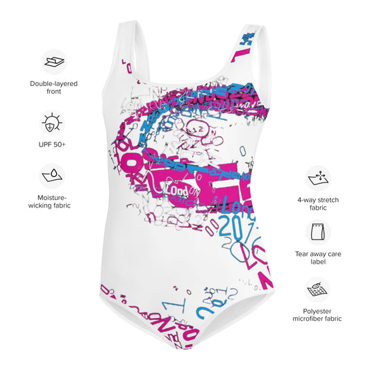 SUPA gymnastics All-Over Print Youth Swimsuit