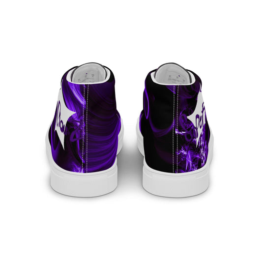 SuPeR PUrplE Men’s high top canvas shoes