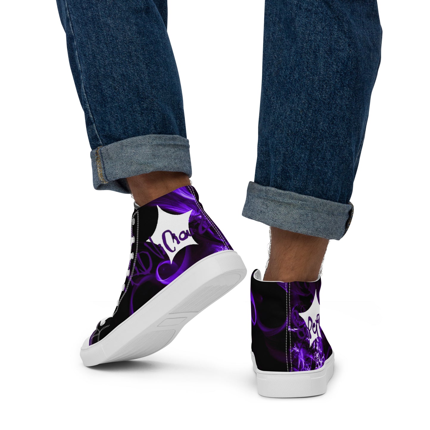 SuPeR PUrplE Men’s high top canvas shoes