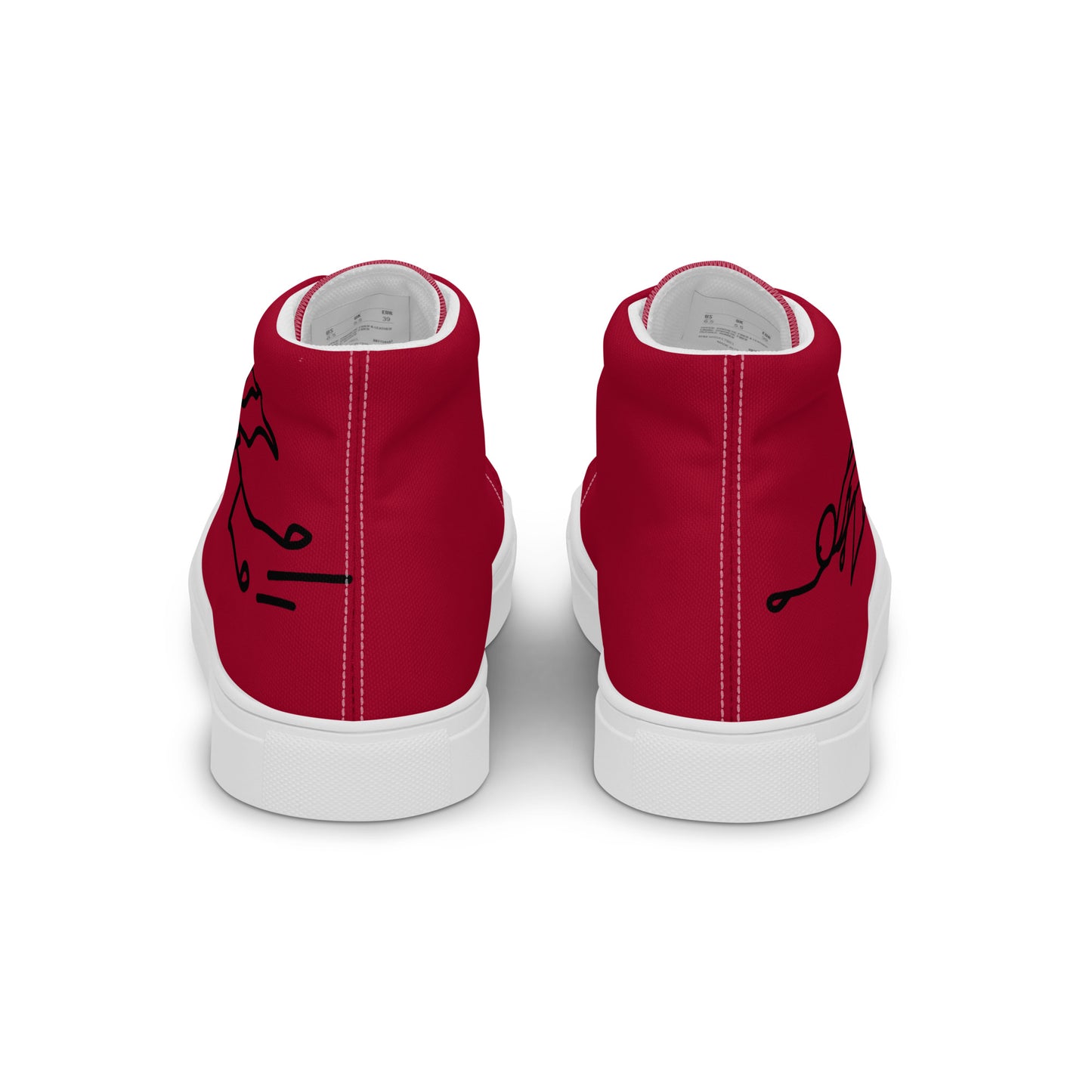SUPA RED Men’s high top canvas shoes