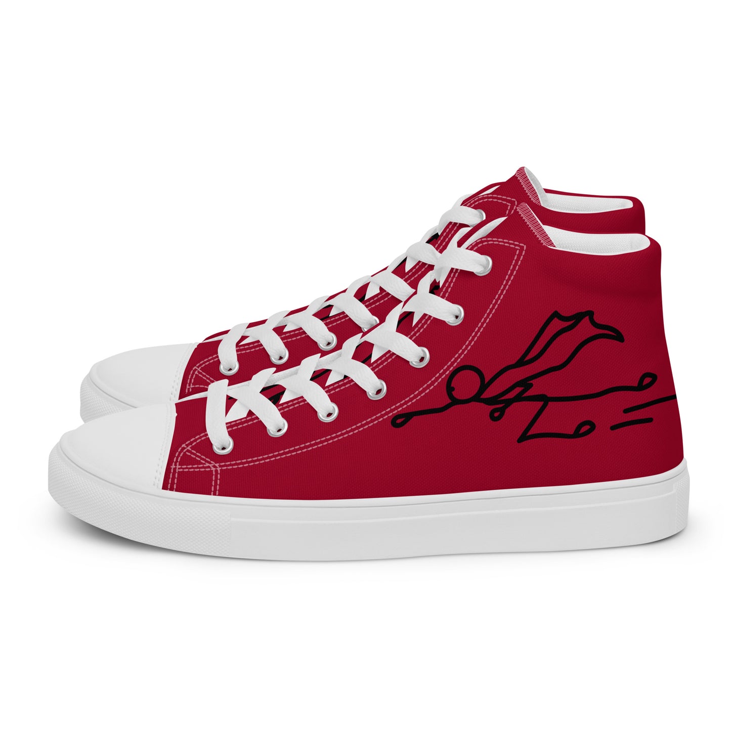 SUPA RED Men’s high top canvas shoes