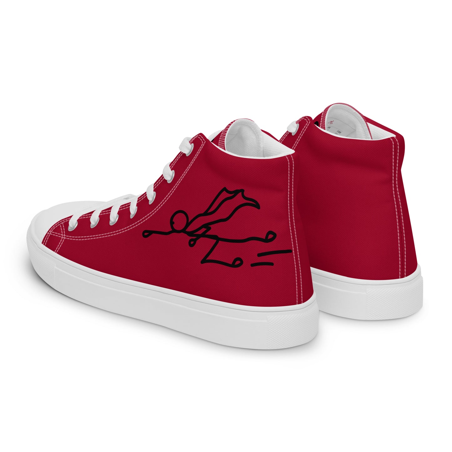 SUPA RED Men’s high top canvas shoes