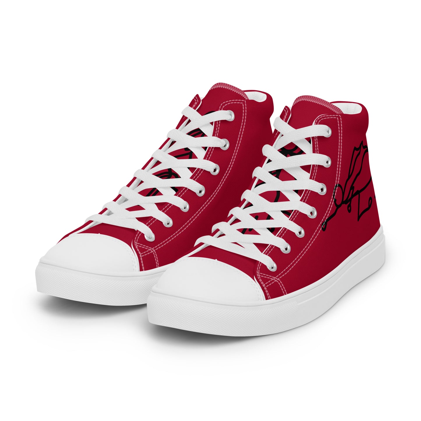 SUPA RED Men’s high top canvas shoes