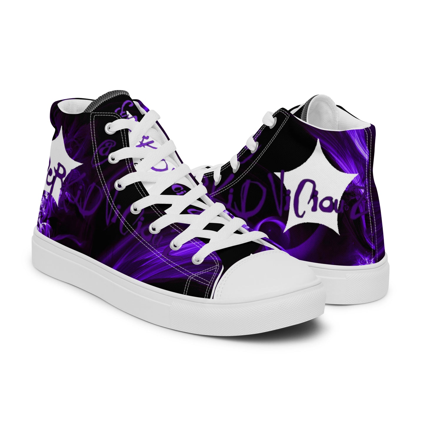 SuPeR PUrplE Men’s high top canvas shoes