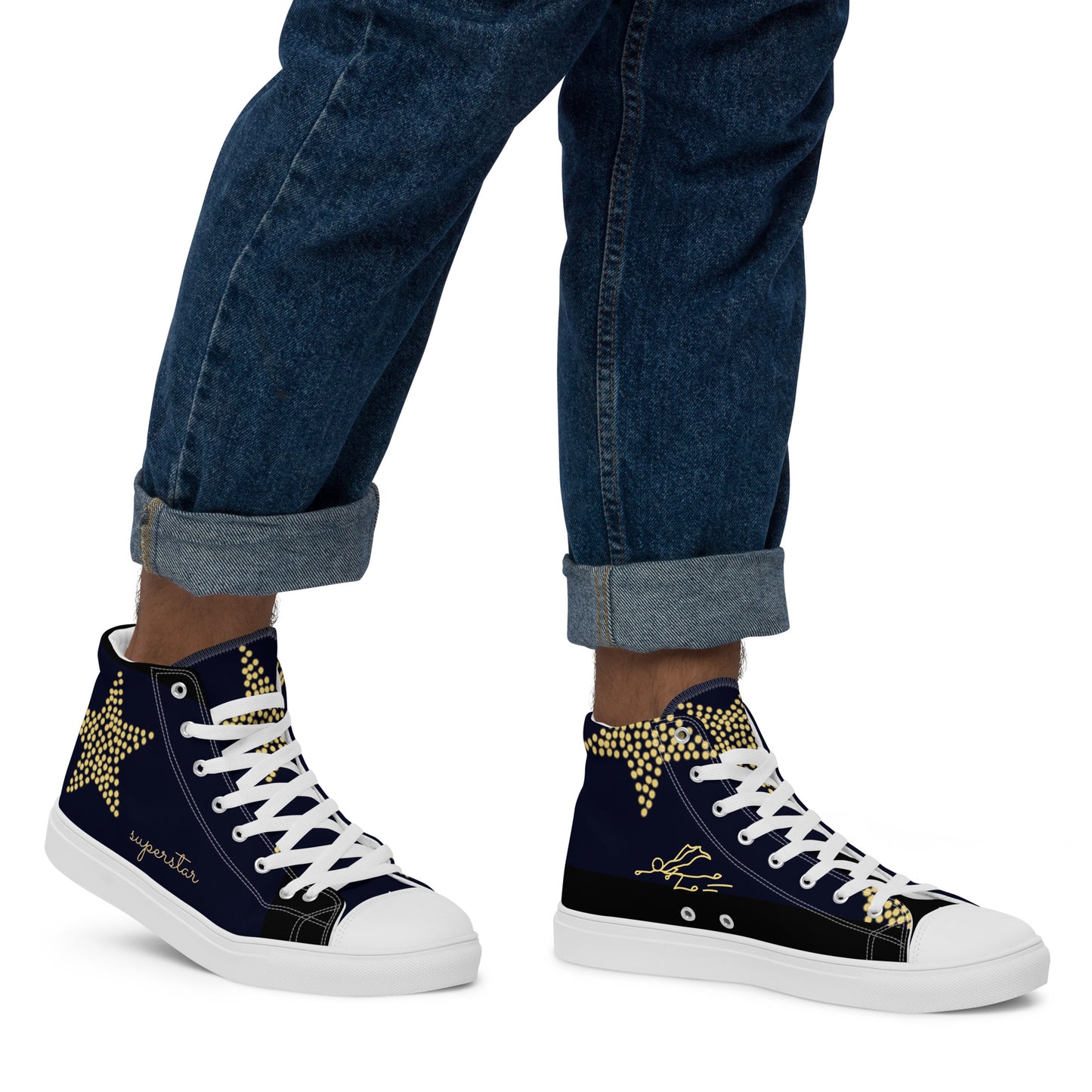 supa star Men’s high top canvas shoes