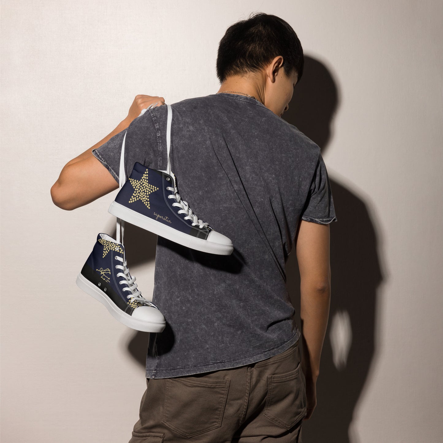 supa star Men’s high top canvas shoes