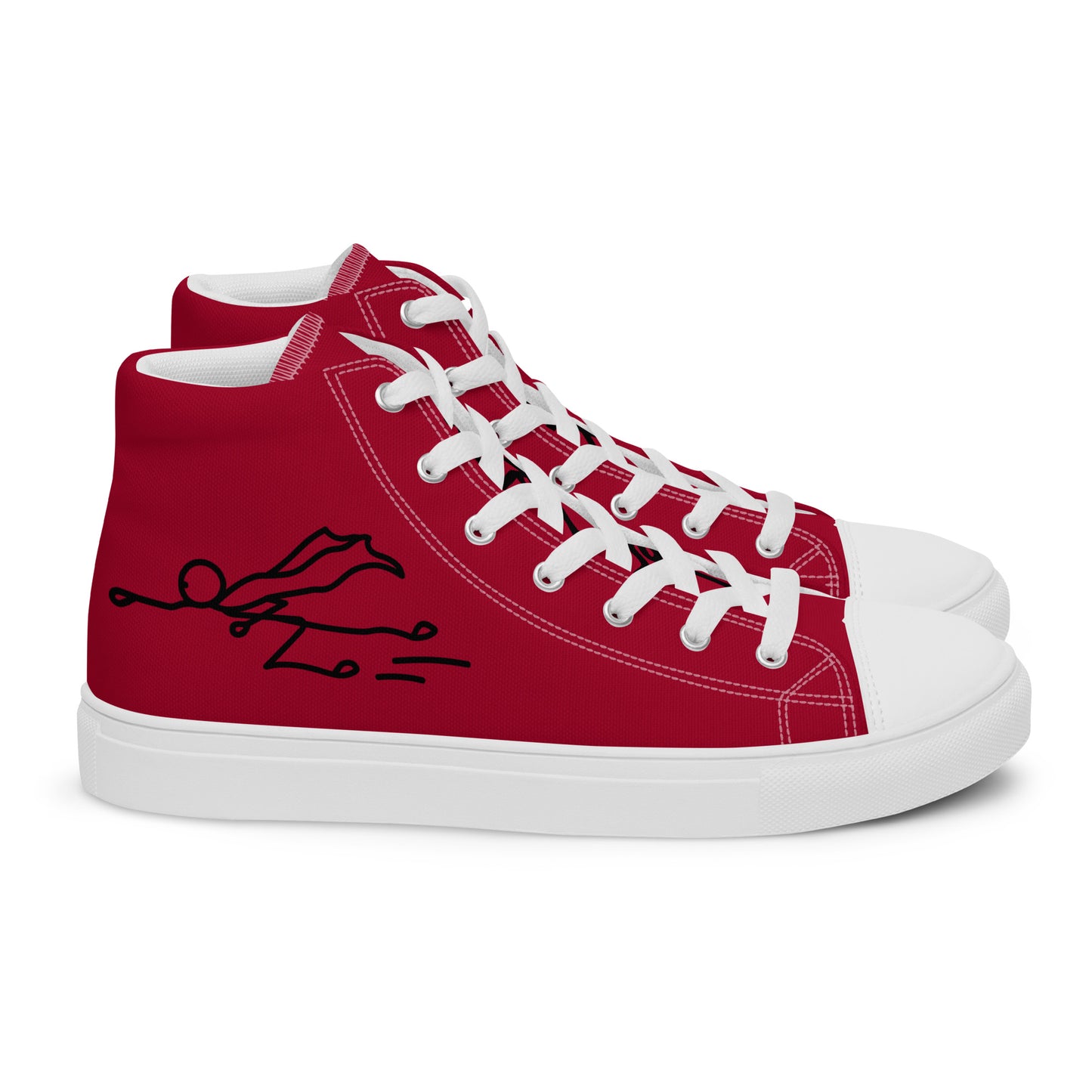SUPA RED Men’s high top canvas shoes