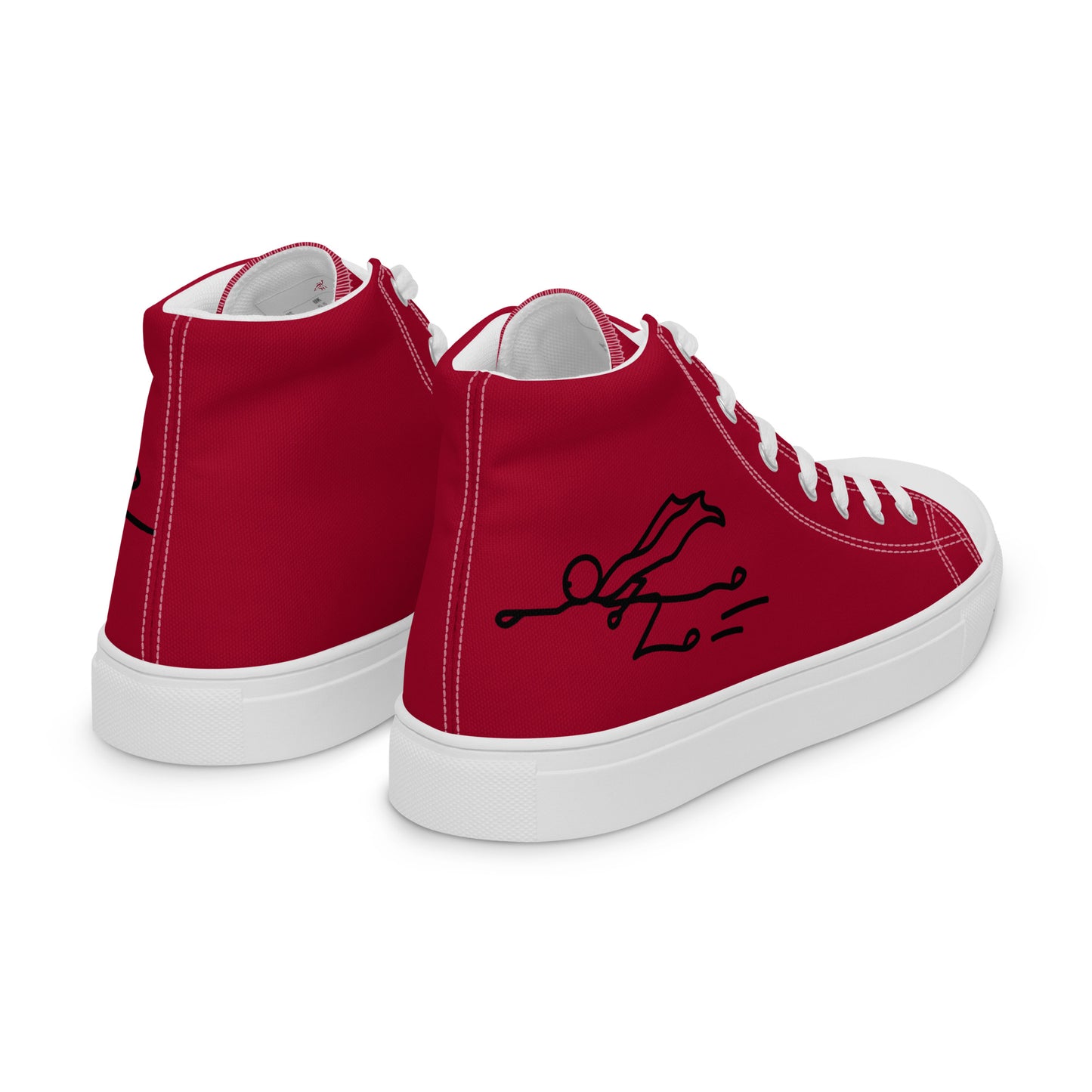 SUPA RED Men’s high top canvas shoes