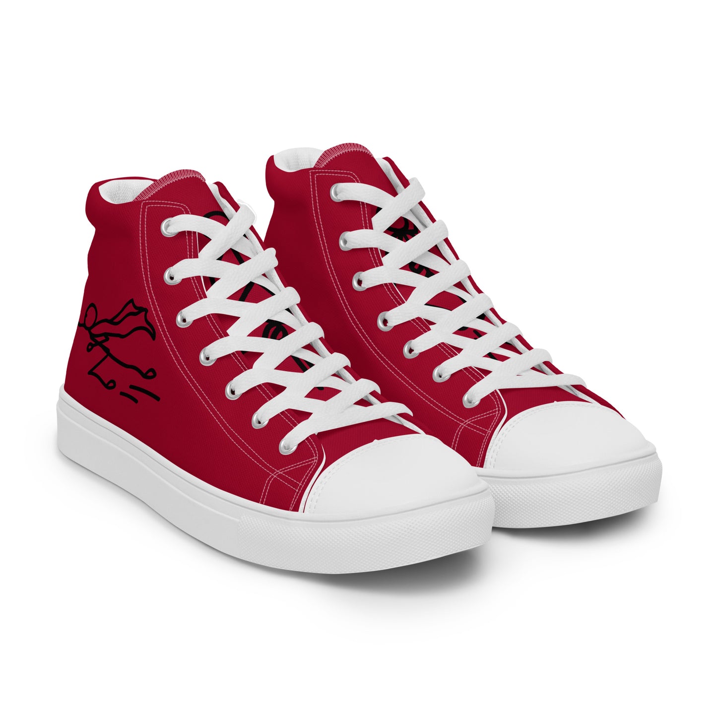 SUPA RED Men’s high top canvas shoes