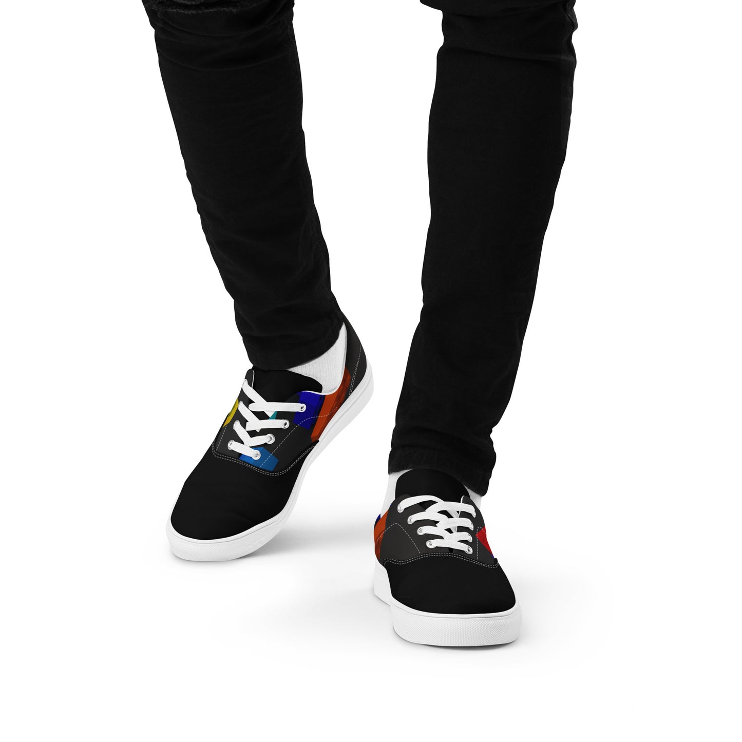 DRESSIELEGO Men’s lace-up canvas shoes