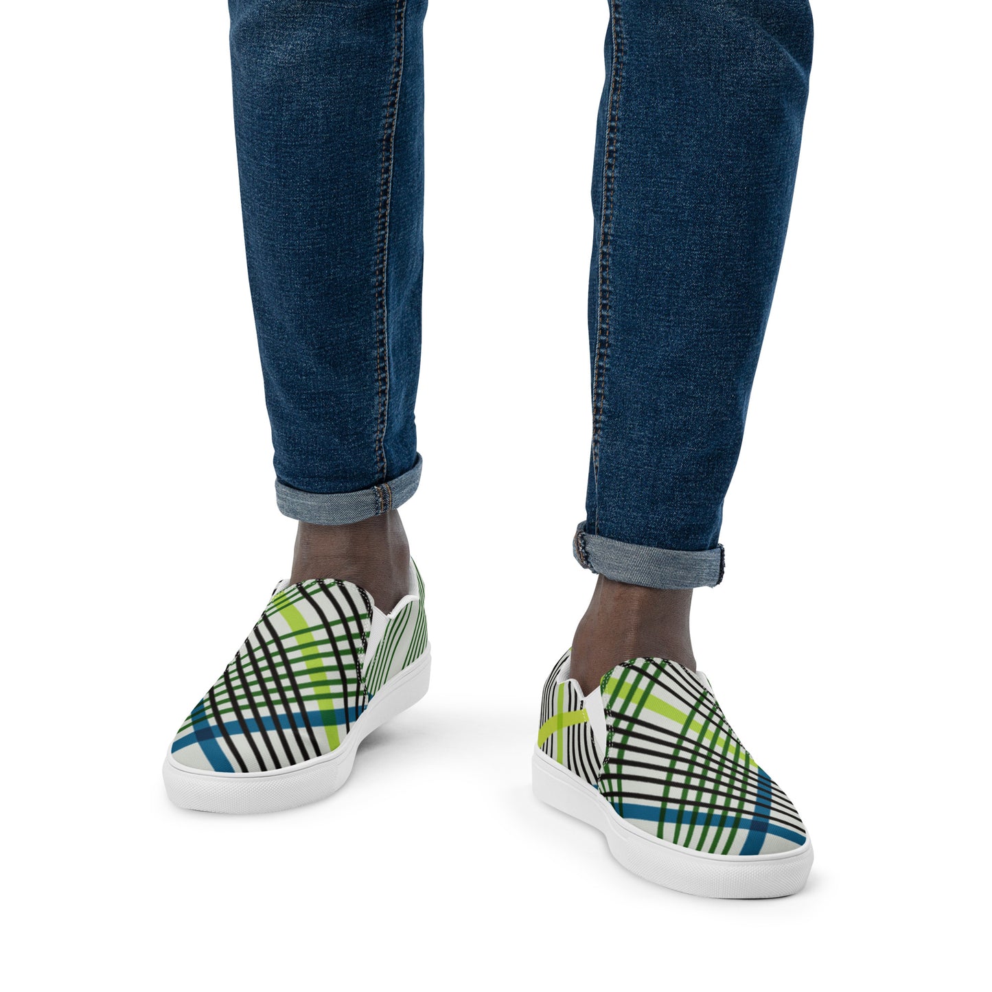 SUPADRESSIE Men’s slip-on canvas shoes