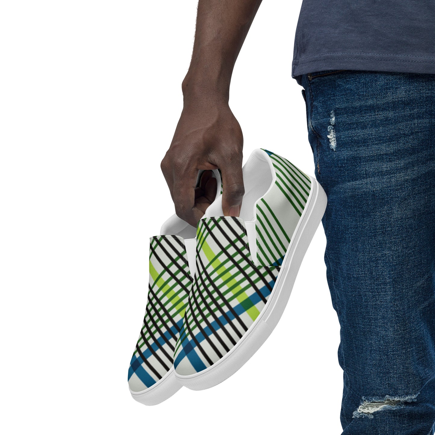 SUPADRESSIE Men’s slip-on canvas shoes