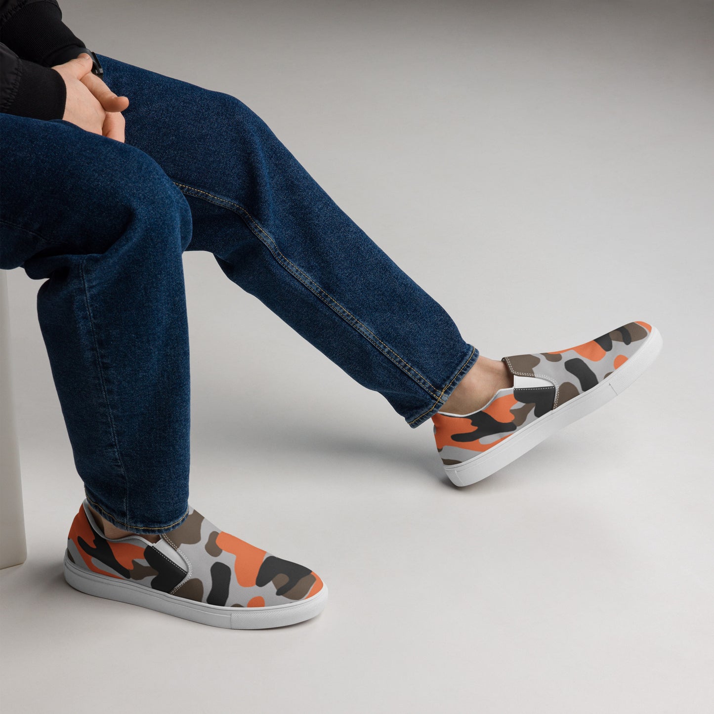 DRESSIE ORANGE Men’s slip-on canvas shoes