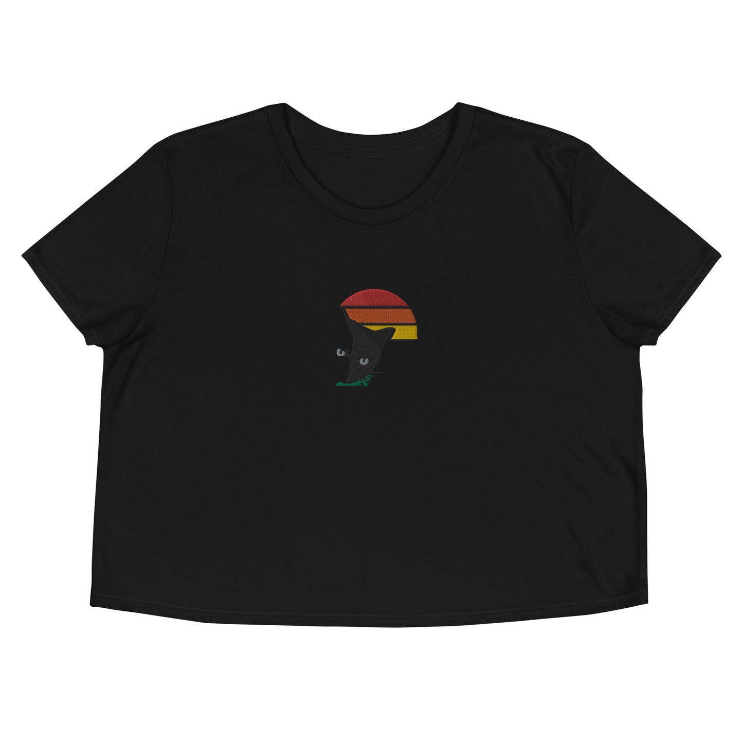 SuPeR cat Crop Tee