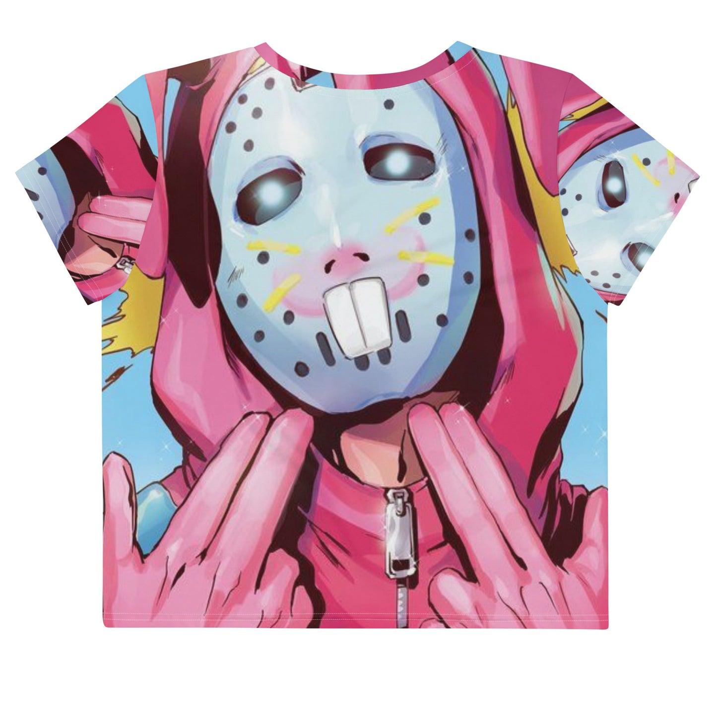 SUPA PINK FN  All-Over Print Crop Tee