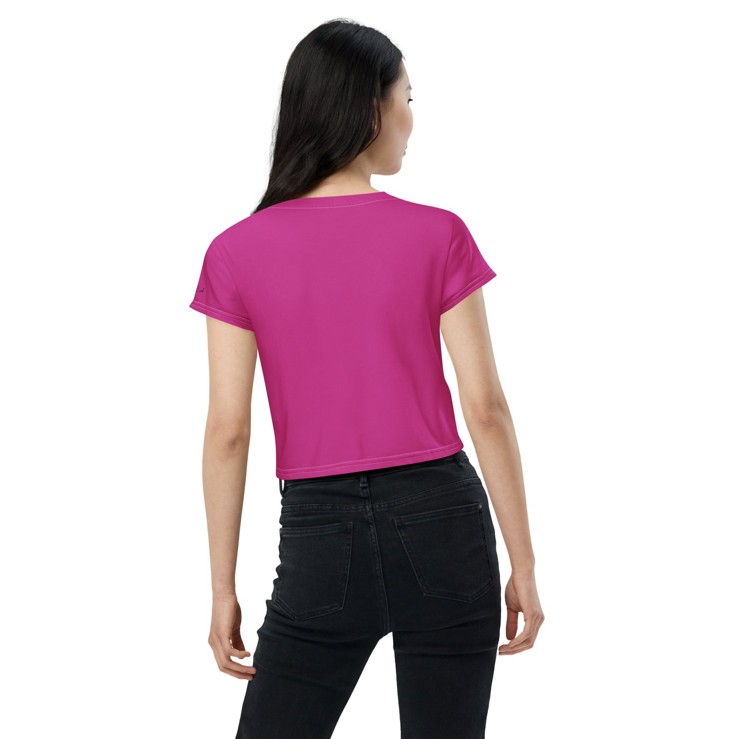 SUPA PINK All-Over Print Crop Tee