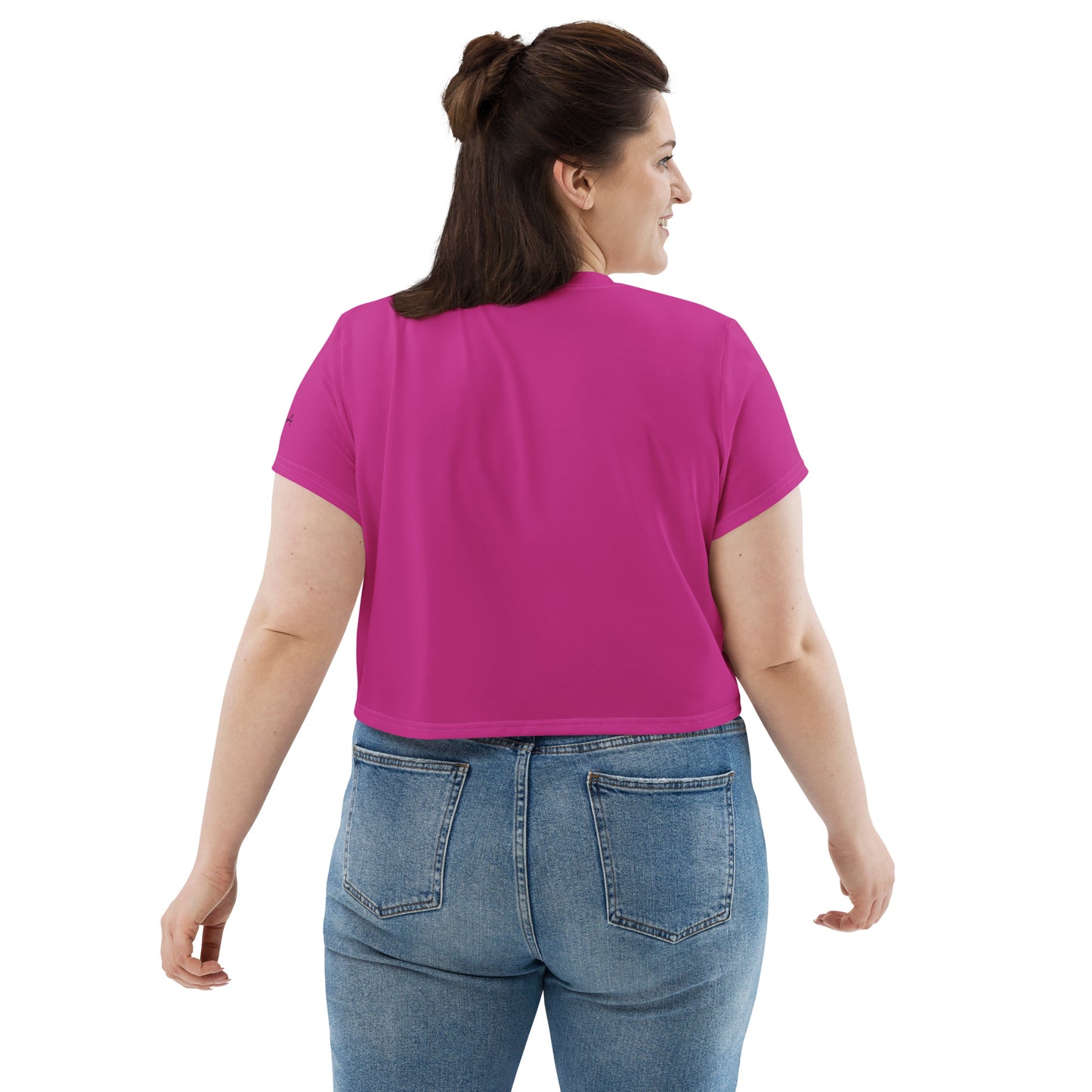 SUPA PINK All-Over Print Crop Tee