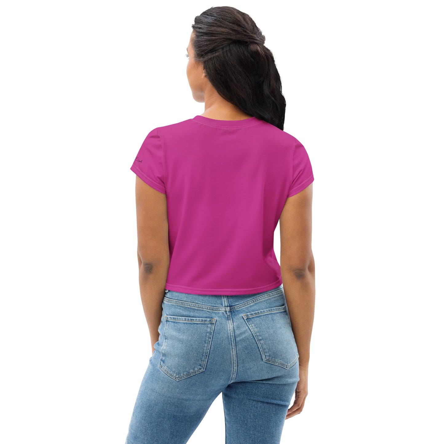 SUPA PINK All-Over Print Crop Tee