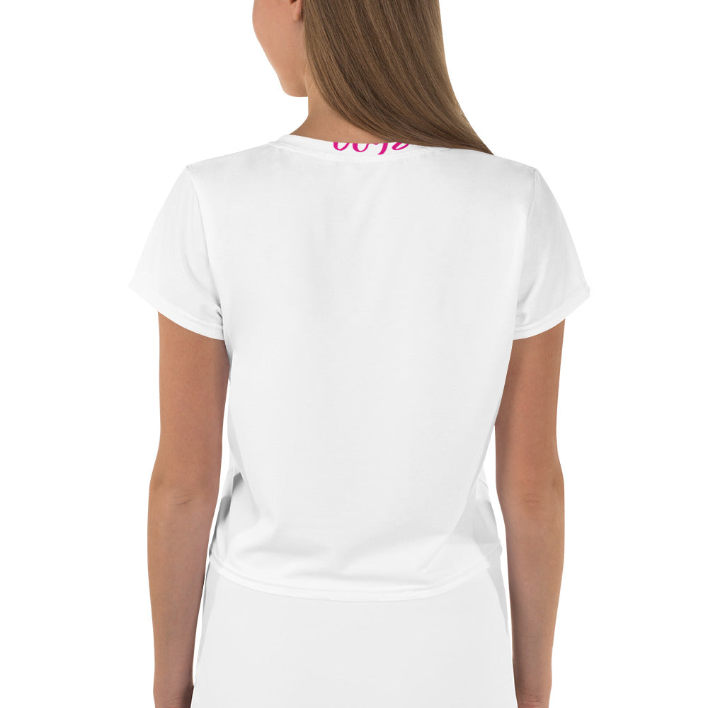 VOYEA All-Over Print Crop Tee