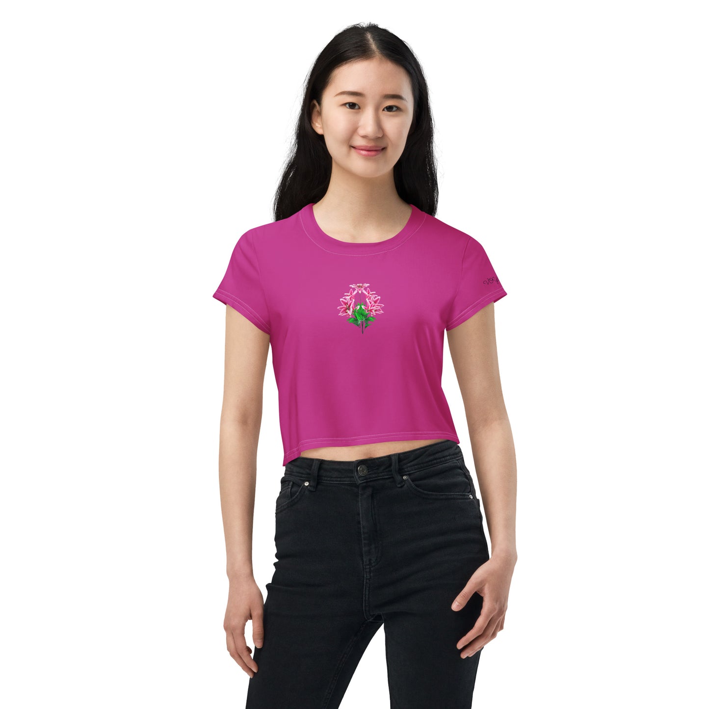 SUPA PINK All-Over Print Crop Tee