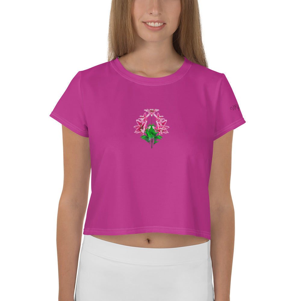 SUPA PINK All-Over Print Crop Tee