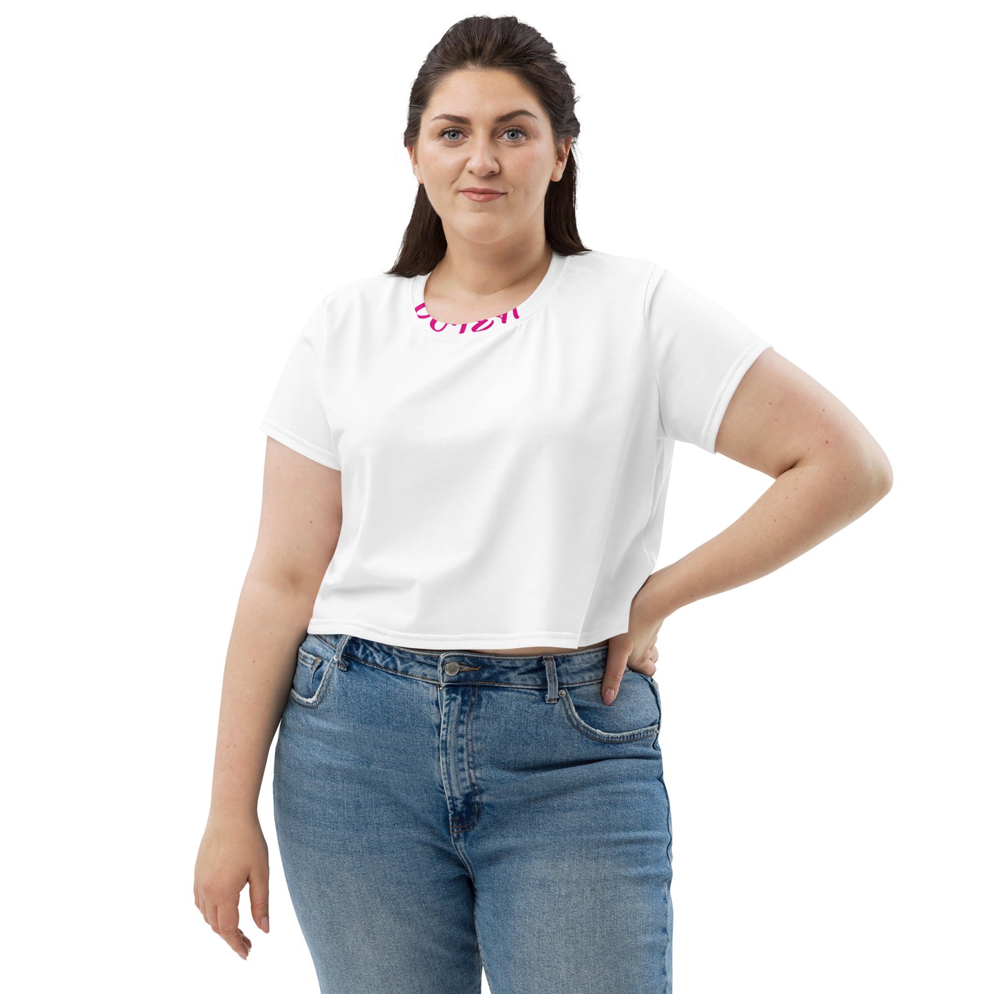 VOYEA All-Over Print Crop Tee