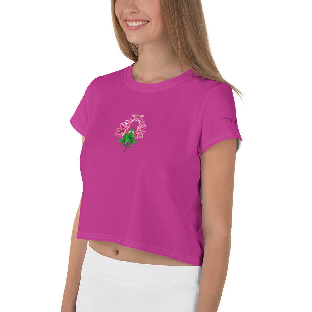 SUPA PINK All-Over Print Crop Tee