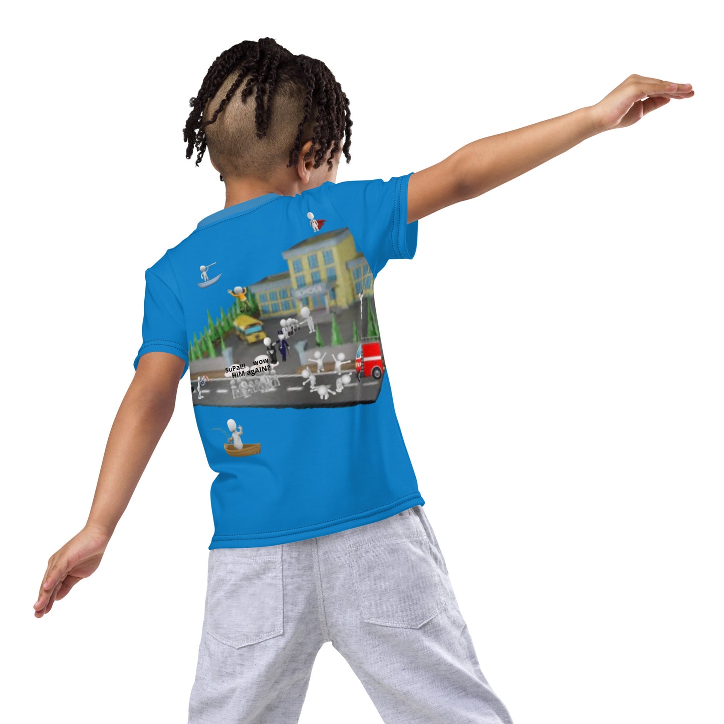 SuPeR Kids crew neck t-shirt