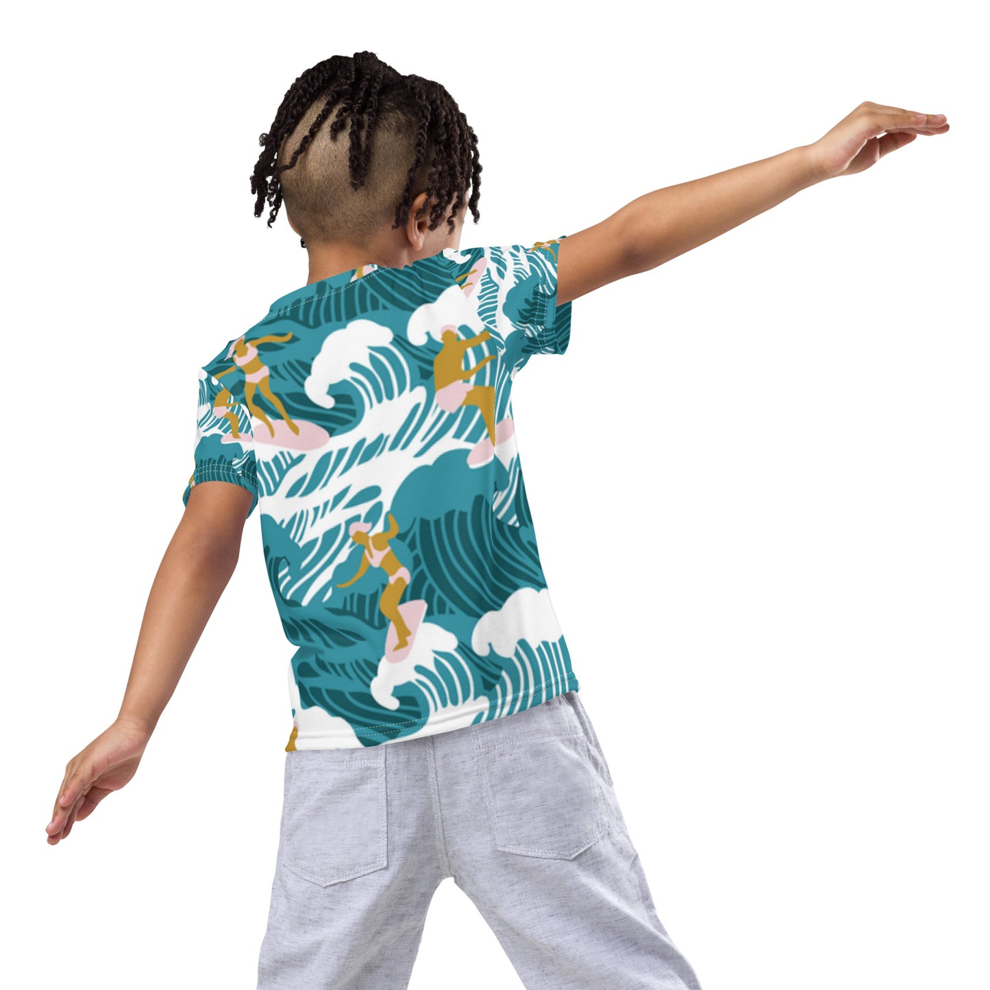 supa wave Kids crew neck t-shirt