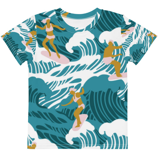 supa wave Kids crew neck t-shirt