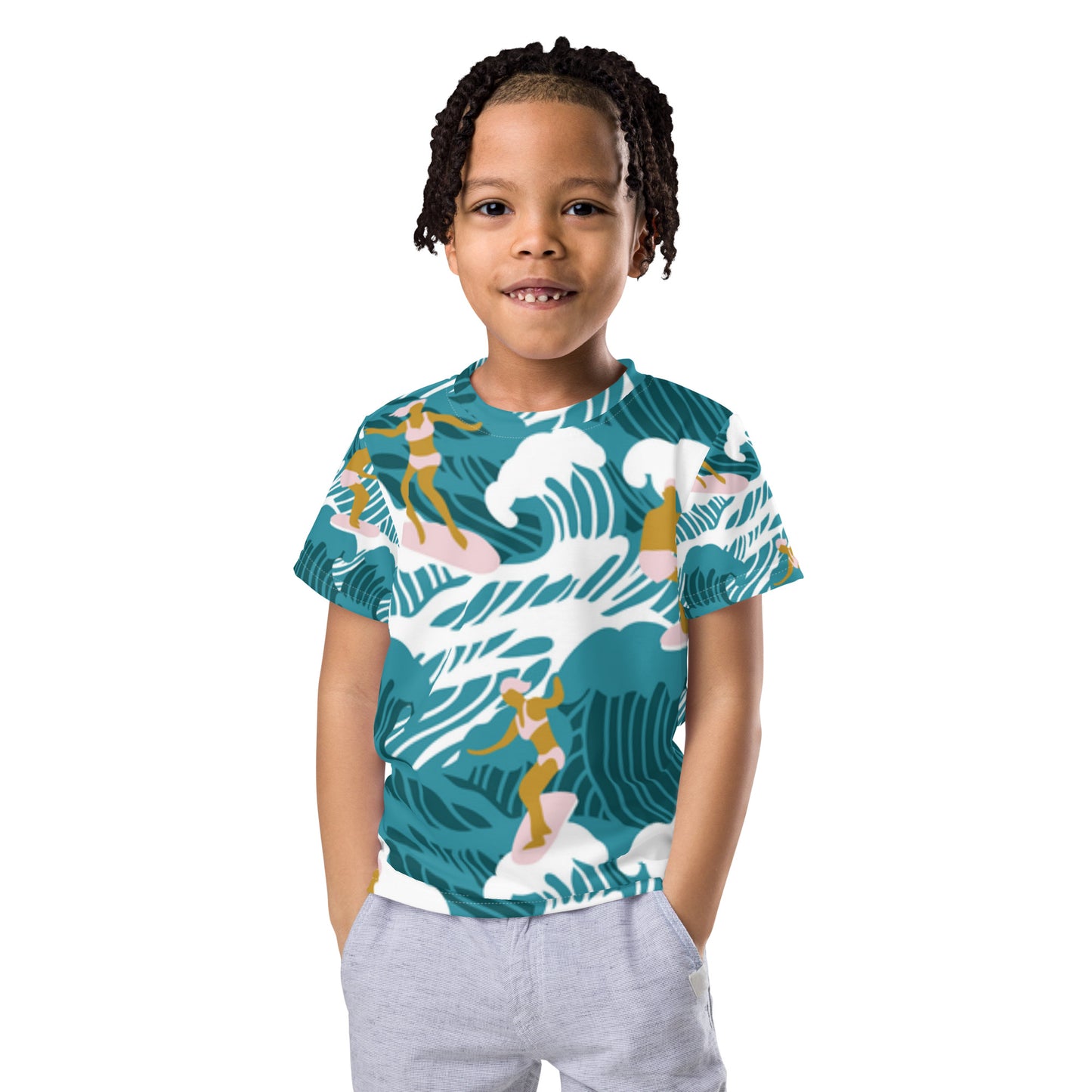 supa wave Kids crew neck t-shirt