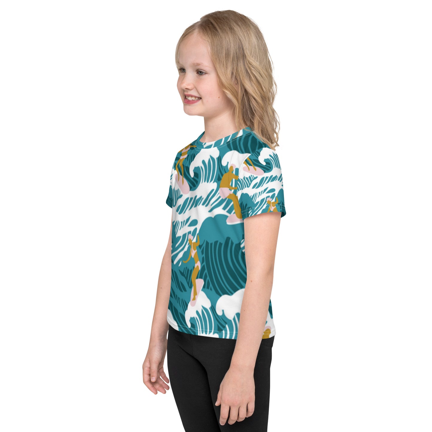 supa wave Kids crew neck t-shirt