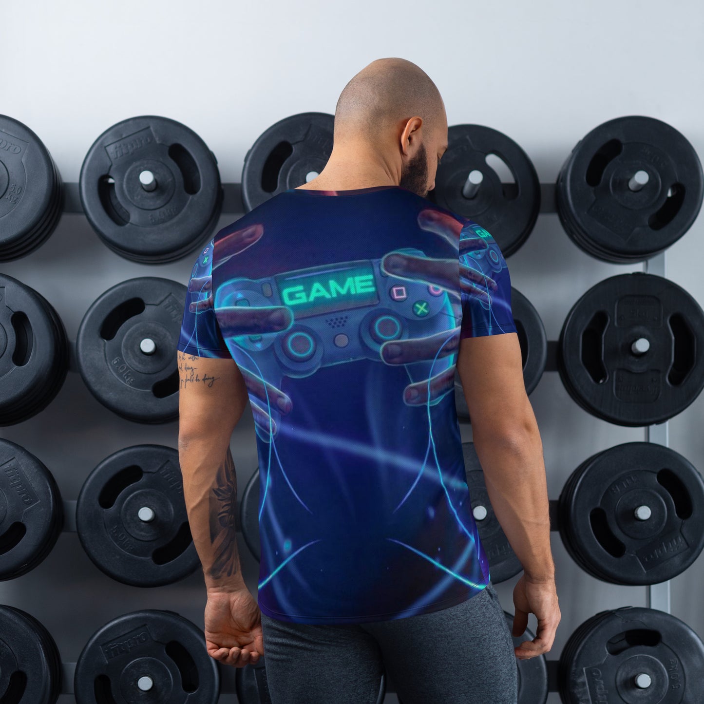 SUPA GAMER All-Over Print Men's Athletic T-shirt