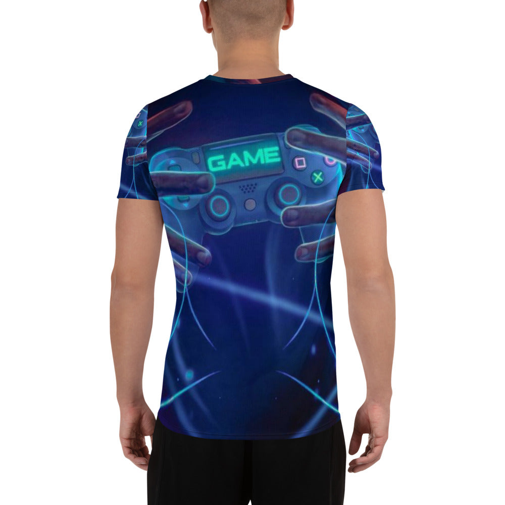 SUPA GAMER All-Over Print Men's Athletic T-shirt