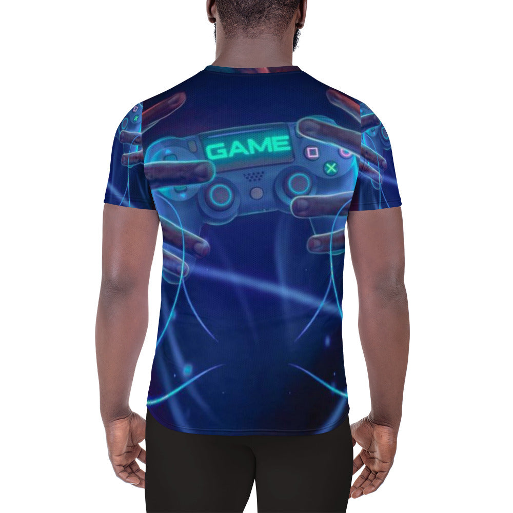 SUPA GAMER All-Over Print Men's Athletic T-shirt