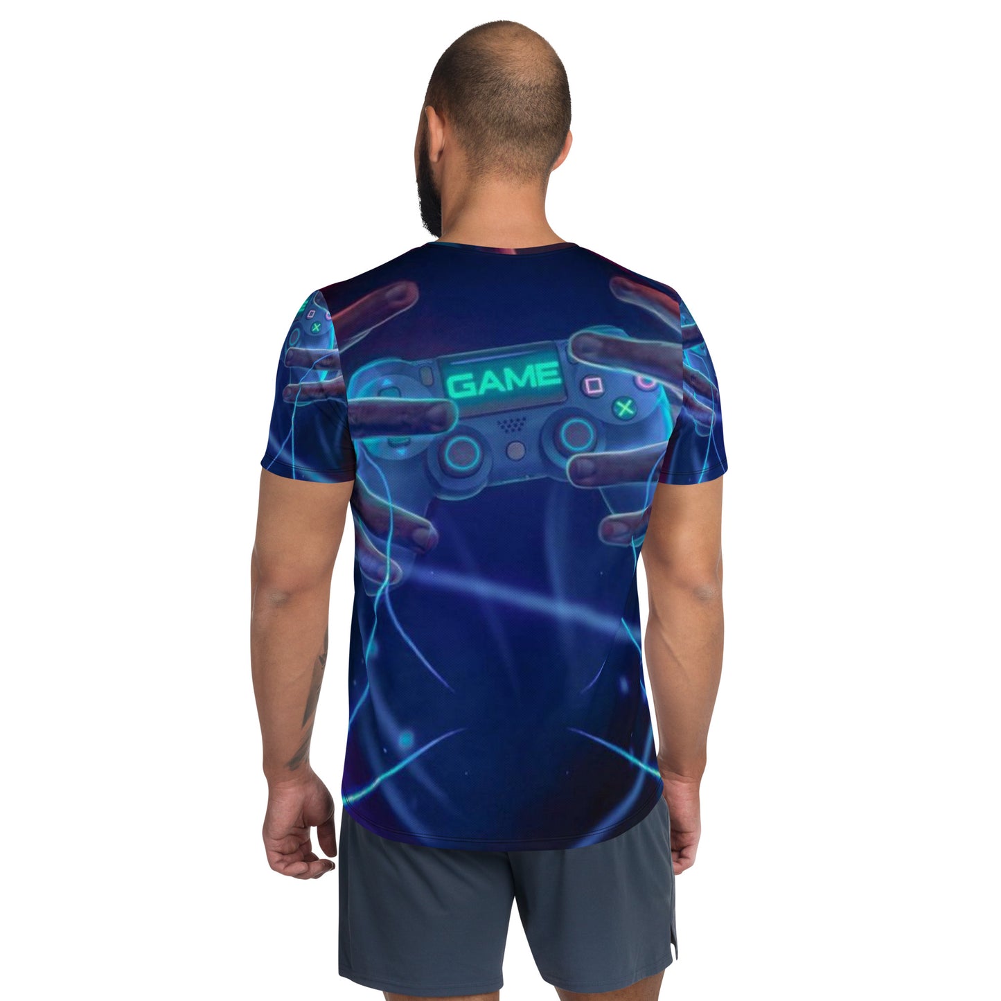 SUPA GAMER All-Over Print Men's Athletic T-shirt