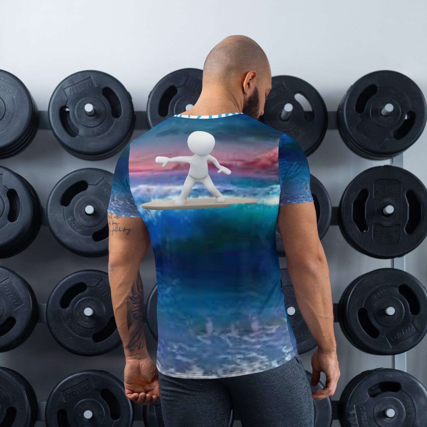 SURF'Z UP SUPA All-Over Print Men's Athletic T-shirt