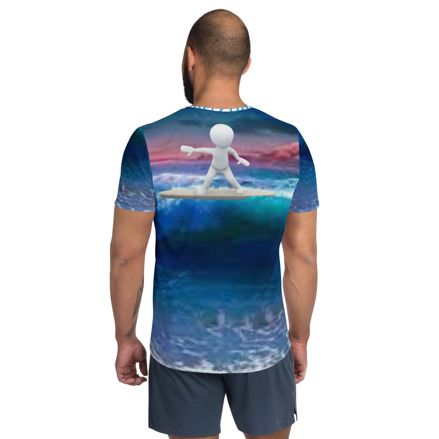 SURF'Z UP SUPA All-Over Print Men's Athletic T-shirt