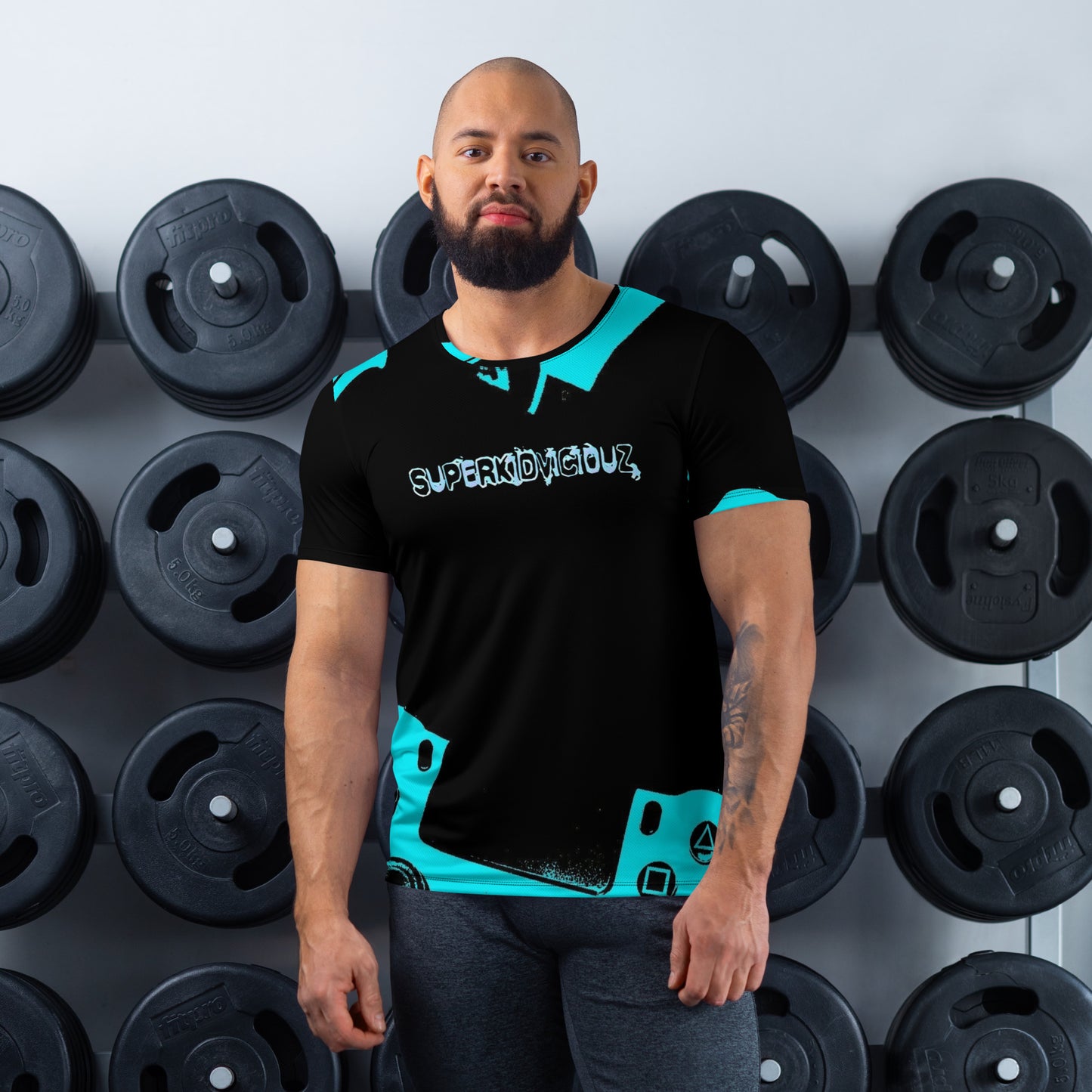 SUPA GAMER All-Over Print Men's Athletic T-shirt