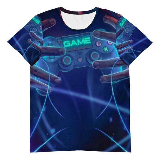 SUPA GAMER All-Over Print Men's Athletic T-shirt