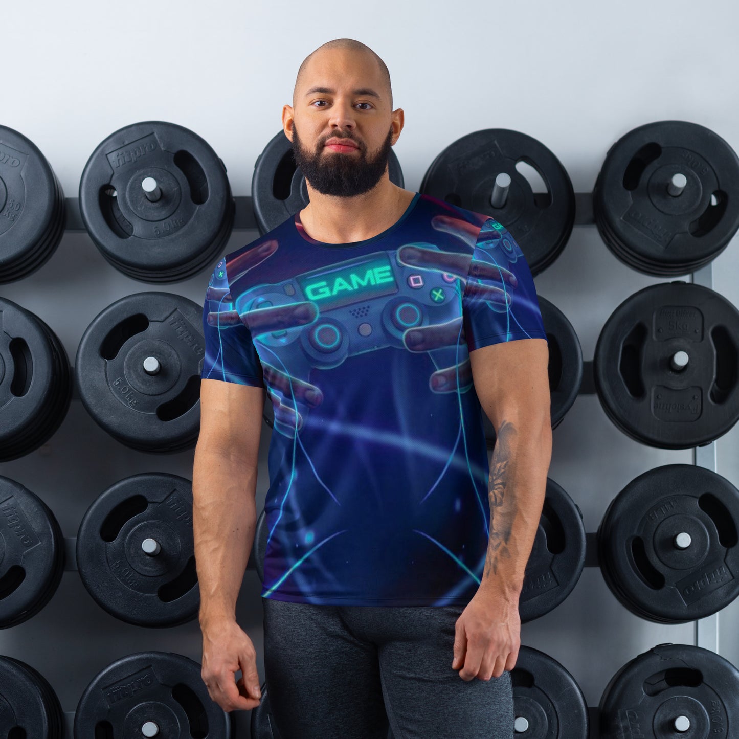 SUPA GAMER All-Over Print Men's Athletic T-shirt