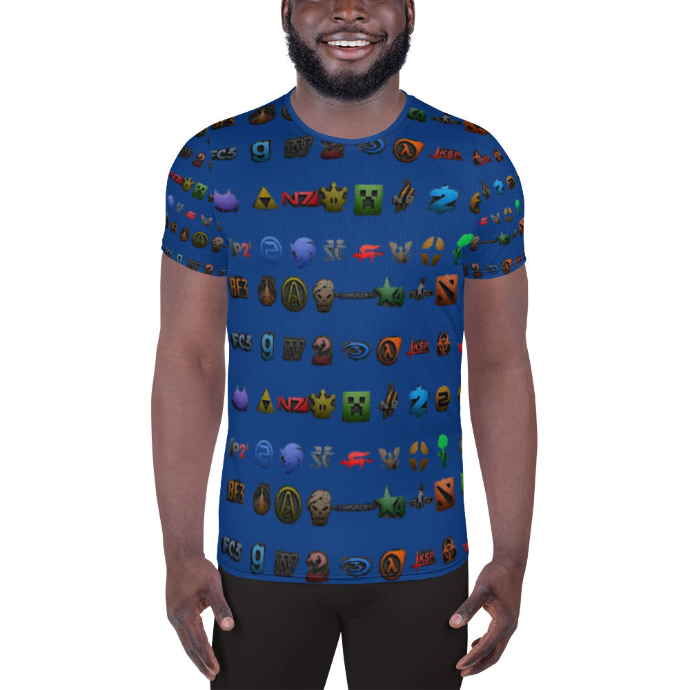 super gamer All-Over Print Men's Athletic T-shirt