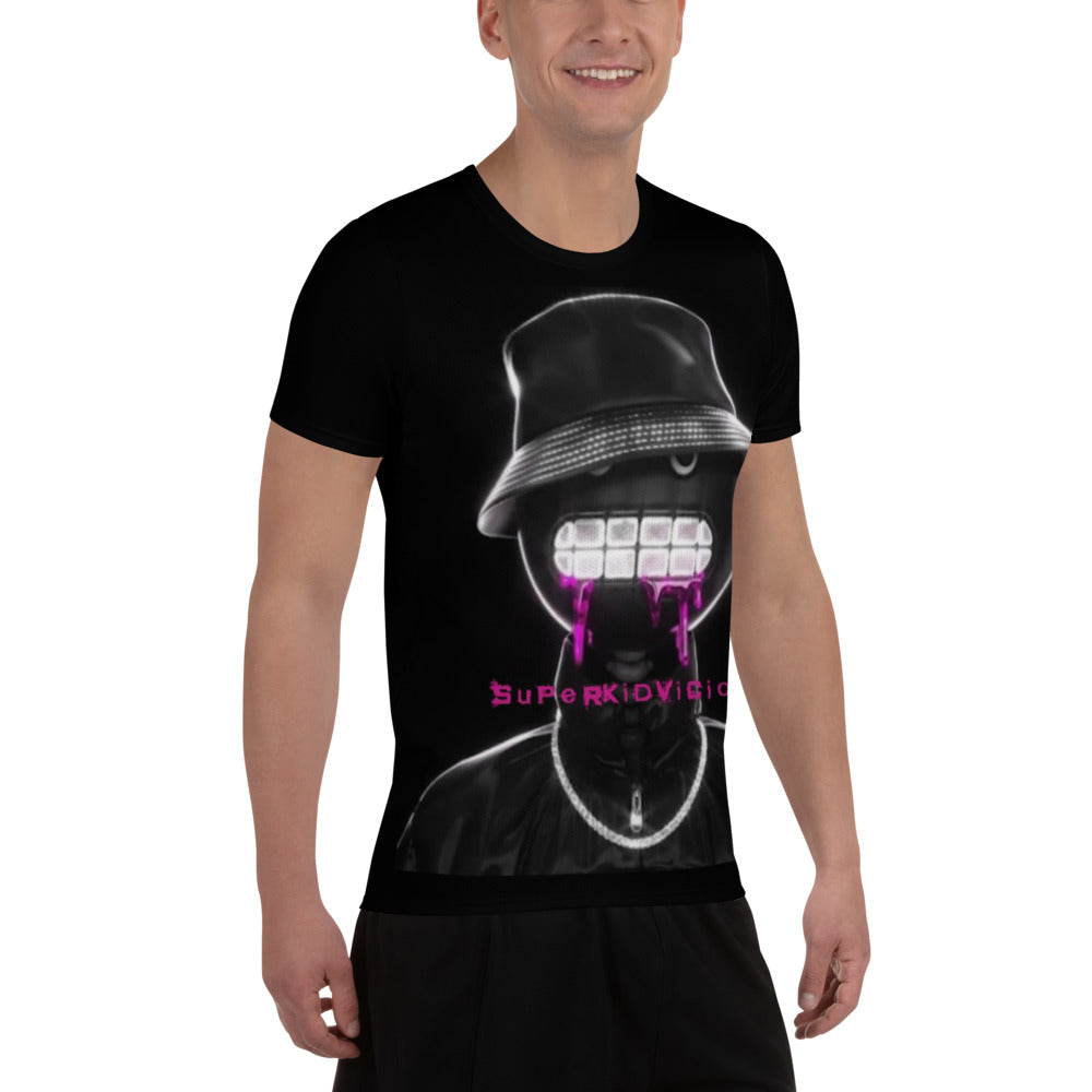 SUPA HOT PINK All-Over Print Men's Athletic T-shirt