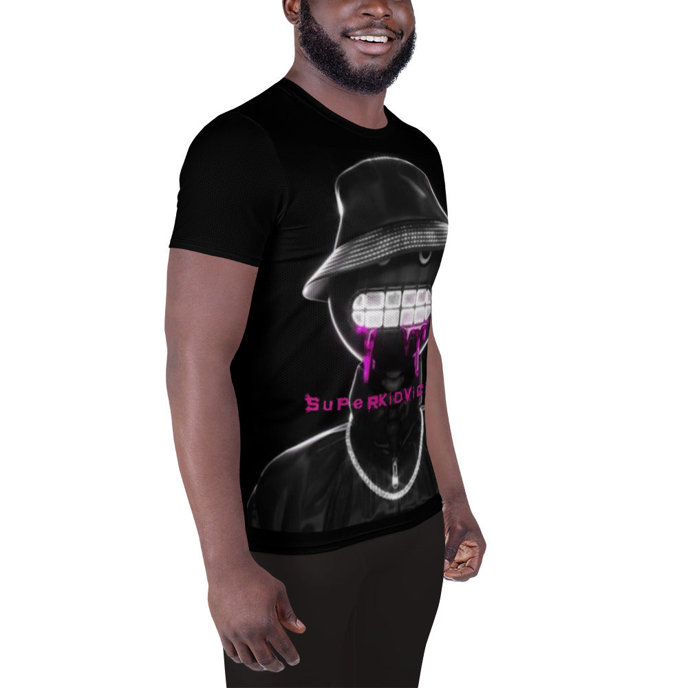 SUPA HOT PINK All-Over Print Men's Athletic T-shirt