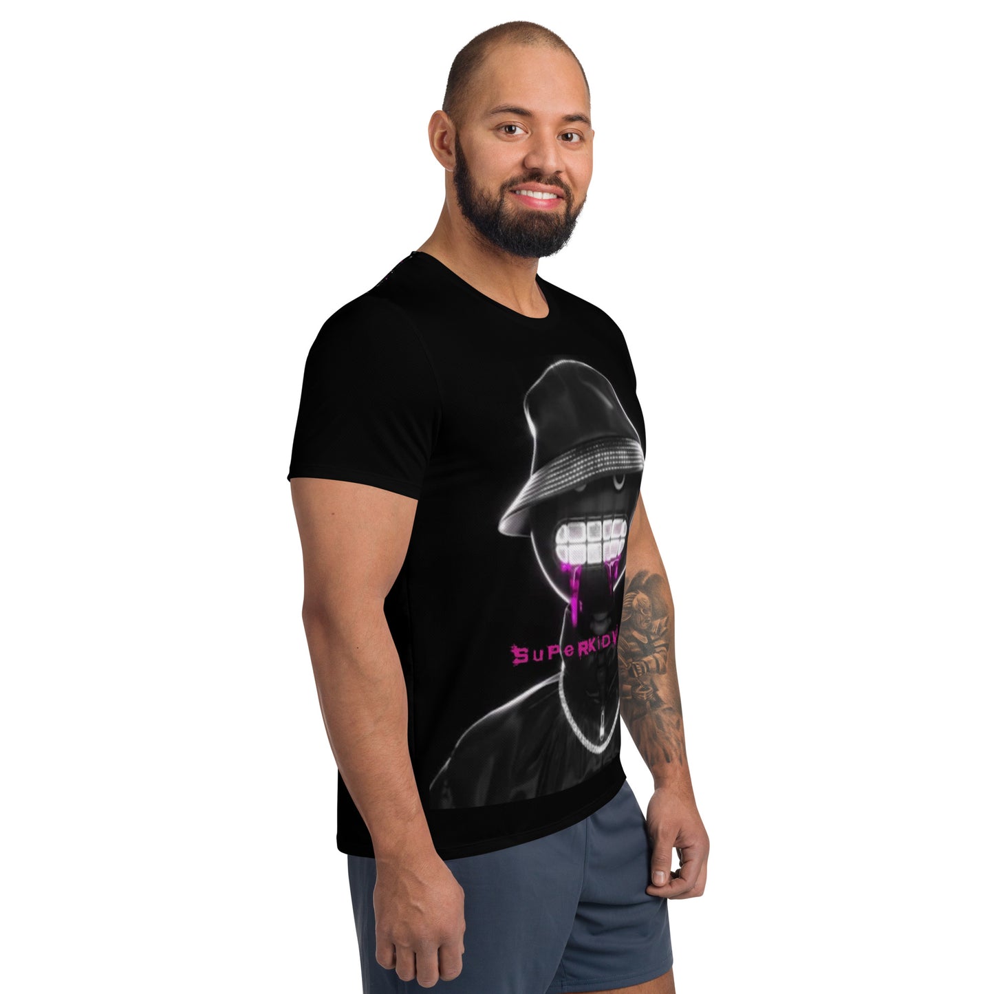 SUPA HOT PINK All-Over Print Men's Athletic T-shirt