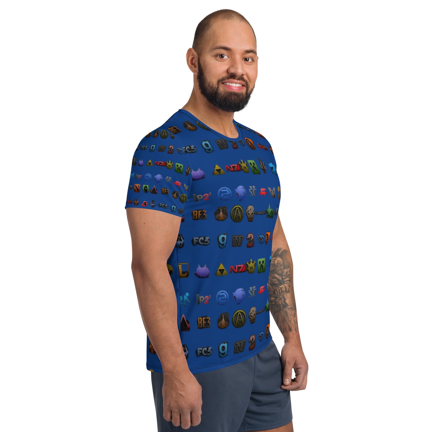 super gamer All-Over Print Men's Athletic T-shirt
